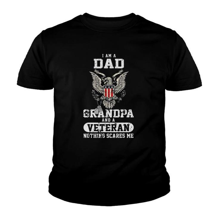 I Am A Dad Grandpa And A Veteran Gift Youth T-shirt