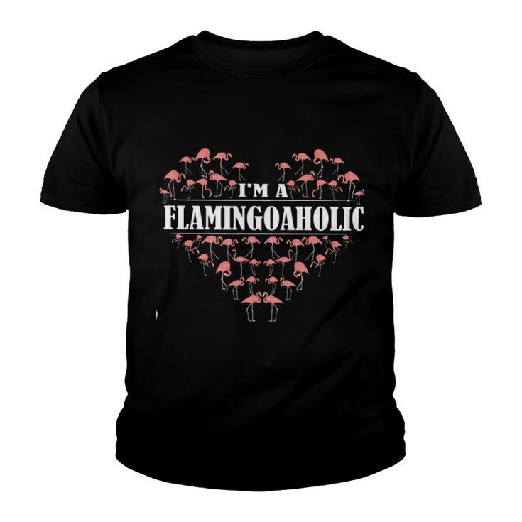 I Am A Flamingoaholic Youth T-shirt