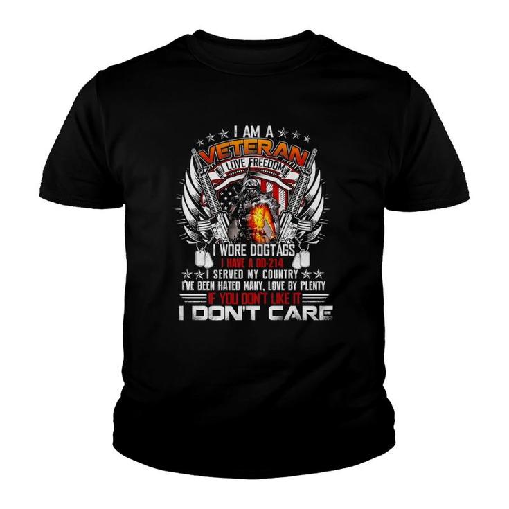 I Am A Veteran I Love Freedom My Country  Youth T-shirt