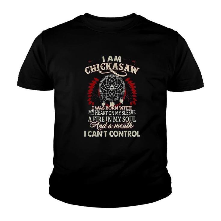 I Am Chickasaw Native Proud   Native American Youth T-shirt
