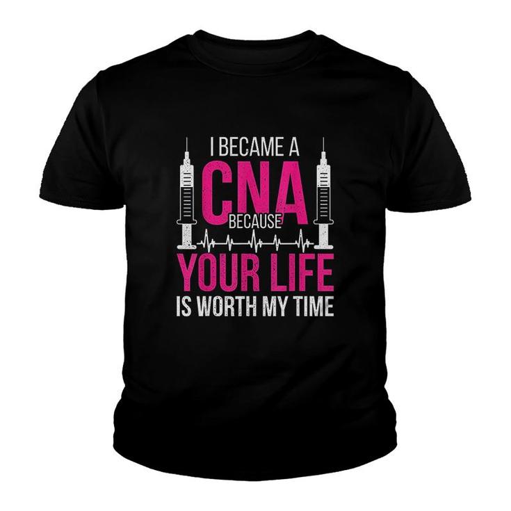 I Became A Cna Nursing Assistant Gift Youth T-shirt