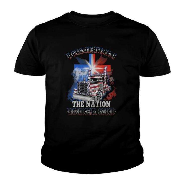 I Come From One Nation Under God Youth T-shirt