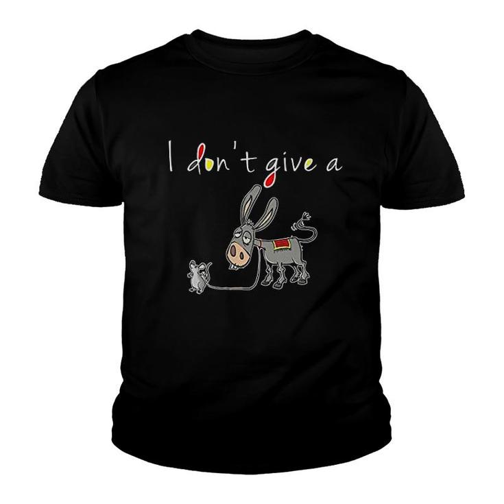 I Dont Give Rats Mouse Donkey Youth T-shirt