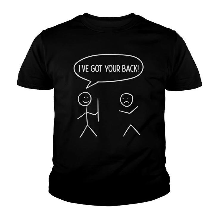 I Got Your Back - Funny Stickman Sarcasm Friendship Gift Raglan Baseball Tee Youth T-shirt