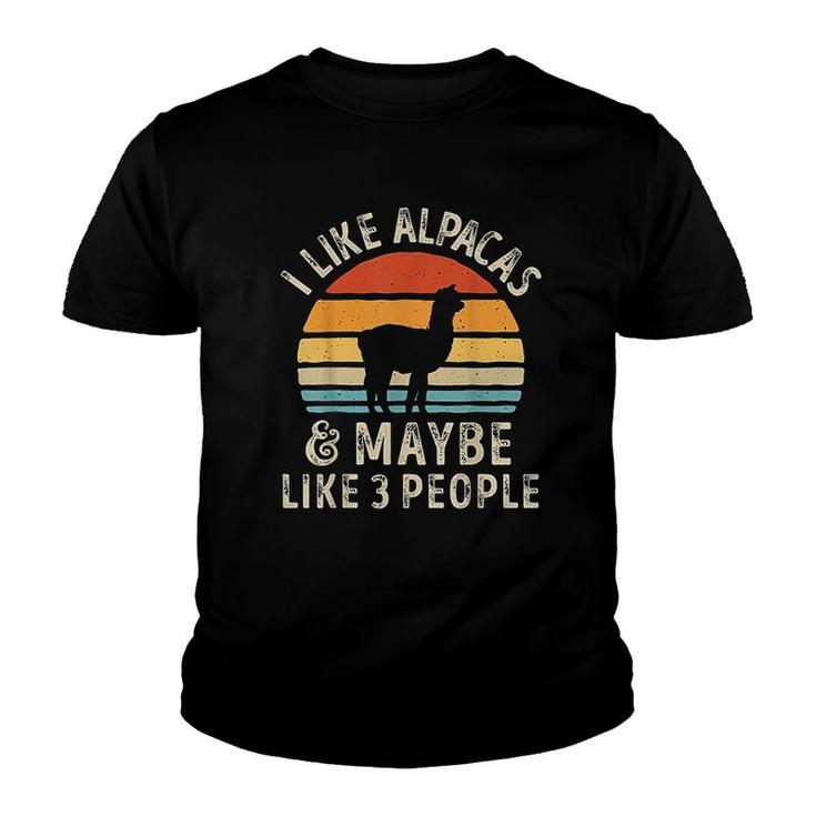 I Like Alpacas And Maybe Like 3 People Alpaca Lover Gifts Youth T-shirt