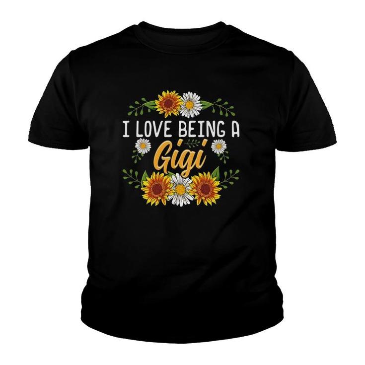 I Love Being A Gigi  Sunflower Mother's Day Gifts Youth T-shirt