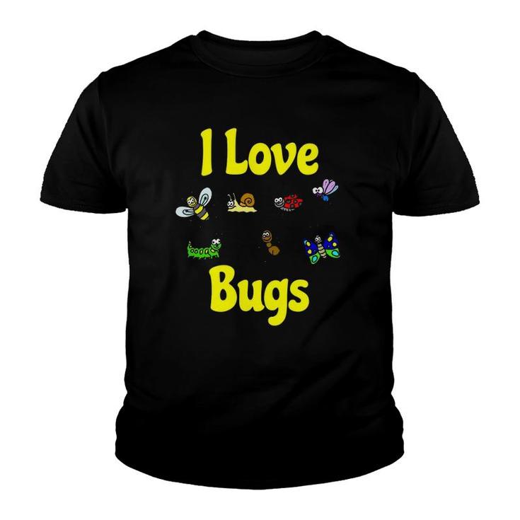 I Love Bugs Insects Fans Youth T-shirt