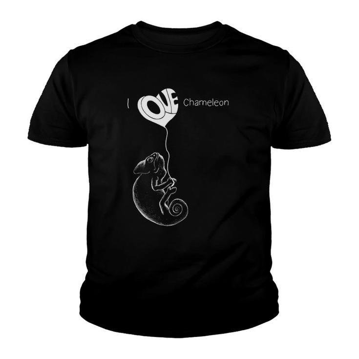 I Love Chameleons With Balloon Love Youth T-shirt