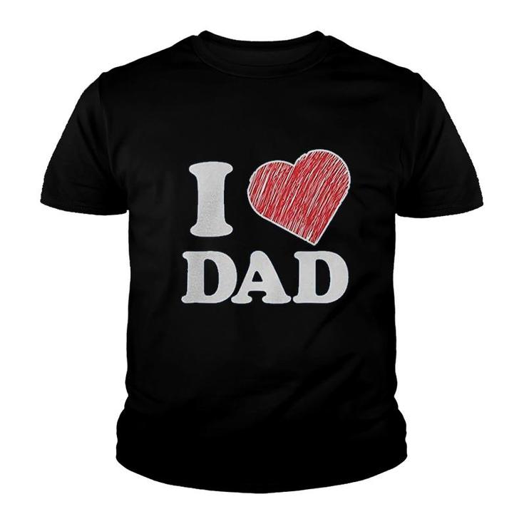 I Love Dad Youth T-shirt