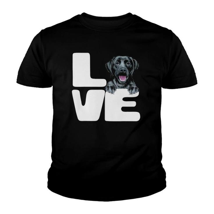 I Love My Black Labrador Retriever Dog Lover Youth T-shirt