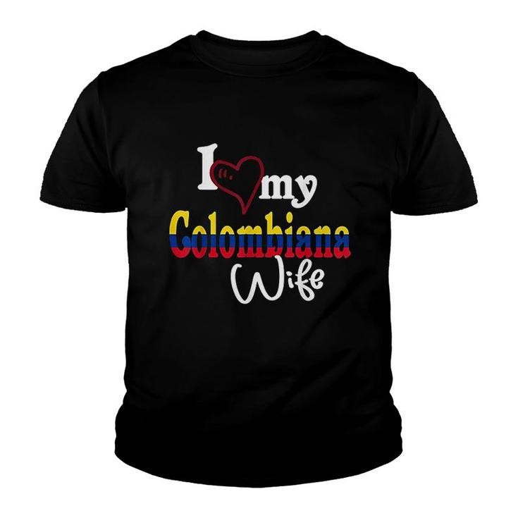 I Love My Colombiana Wife Youth T-shirt