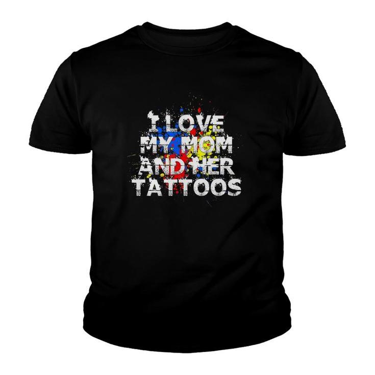 I Love My Mom And Her Tattoos Splatoon Ink It Up Splatter Youth T-shirt