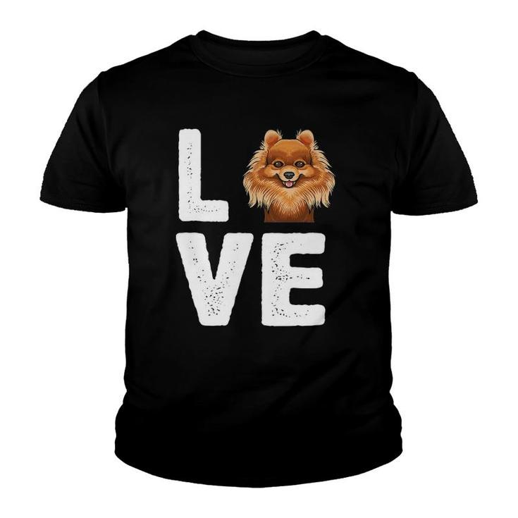 I Love My Pomeranian  Cute Pomeranian Youth T-shirt