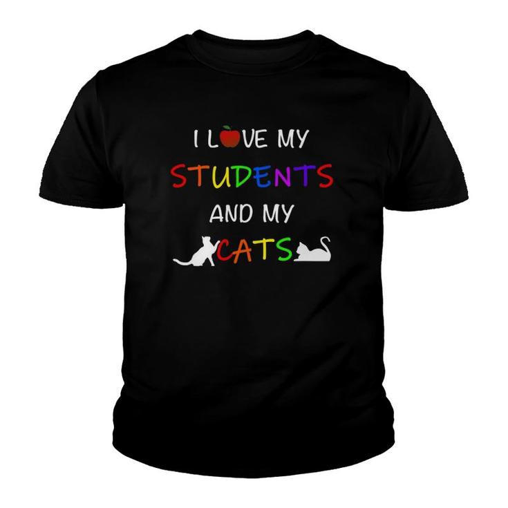 I Love My Students And My Cats Cute Teacher Cat Youth T-shirt