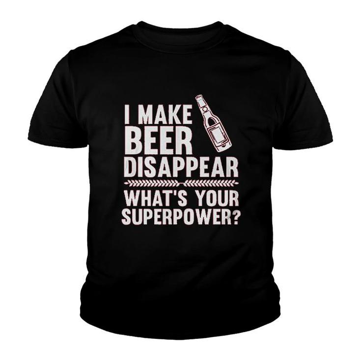 I Make Beer Disappear Youth T-shirt