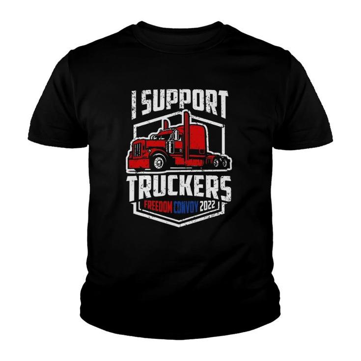I Support Canadian Truckers Tee Freedom Convoy 2022 Ver2 Youth T-shirt