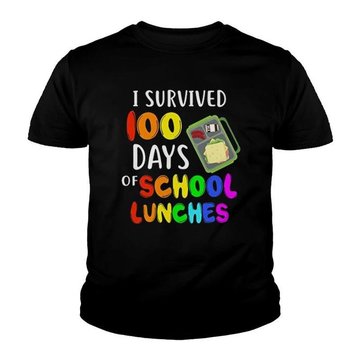 I Survived 100 Days Kindergarten School Lunches Youth T-shirt