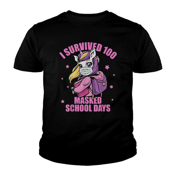 I Survived 100 Masked School Days Youth T-shirt