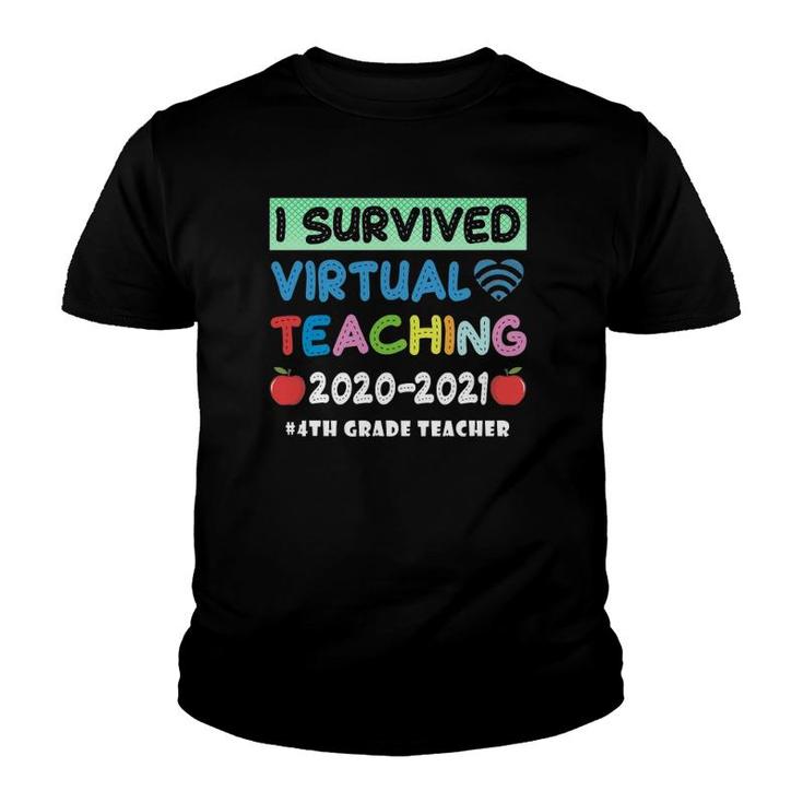 I Survived Virtual Teaching End Of Year Teacher Remote Youth T-shirt