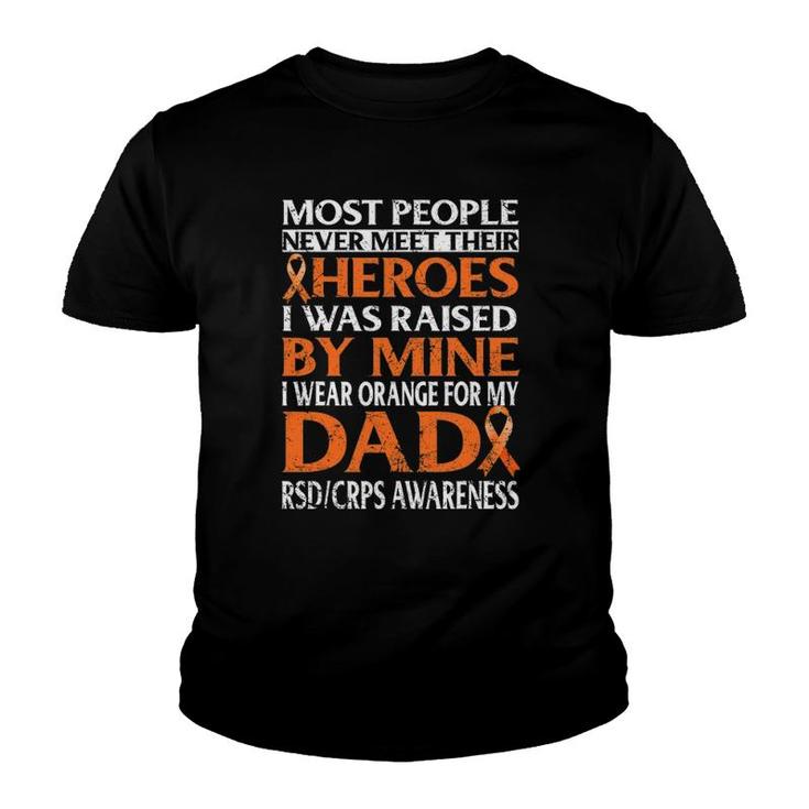 I Wear Orange For My Dad Rsdcrp Awareness Youth T-shirt