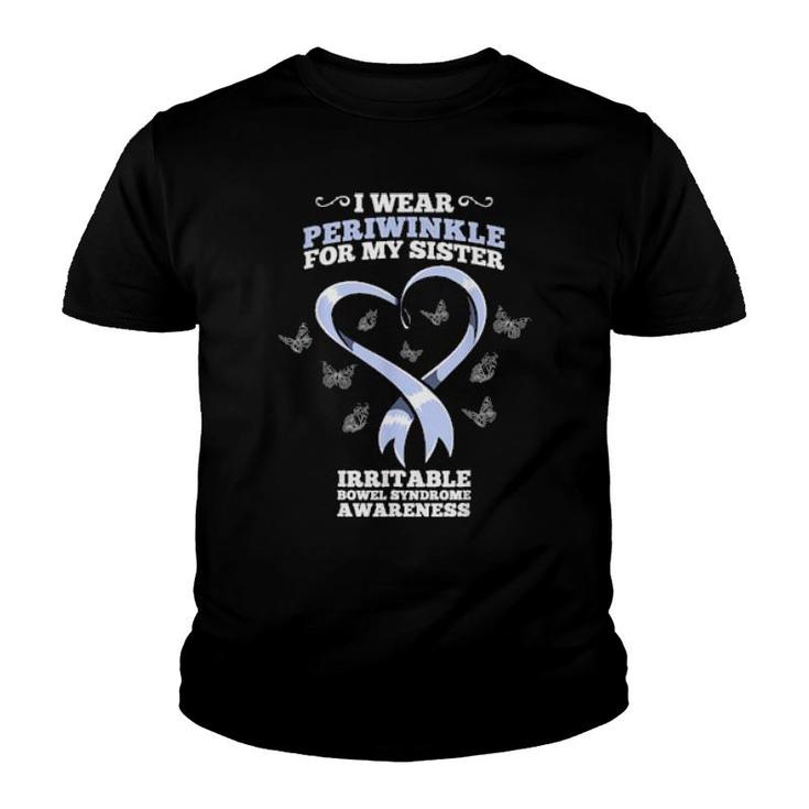 I Wear Periwinkle Sister Ibs Awareness  Youth T-shirt