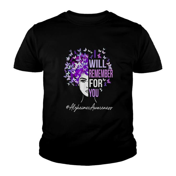 I Will Remember For You Butterfly Youth T-shirt
