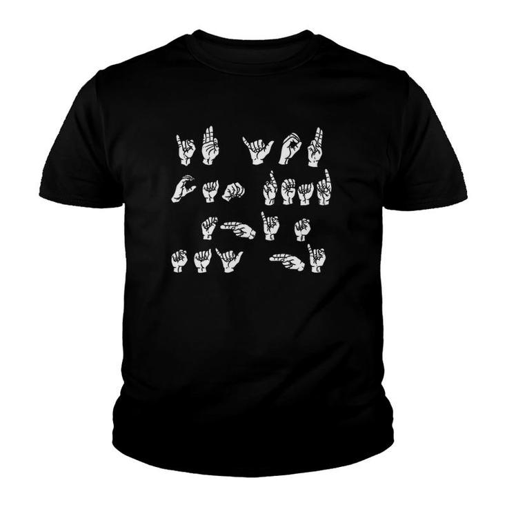 If You Can Read This Say Hi American Sign Language Asl Youth T-shirt