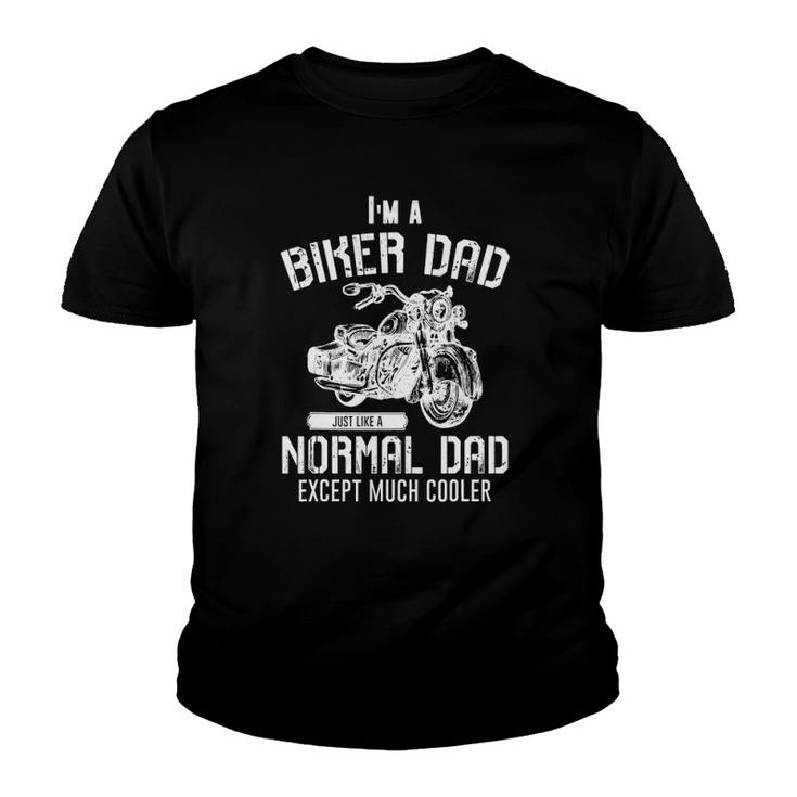 I'm A Biker Dad Motorcycle Rider Youth T-shirt
