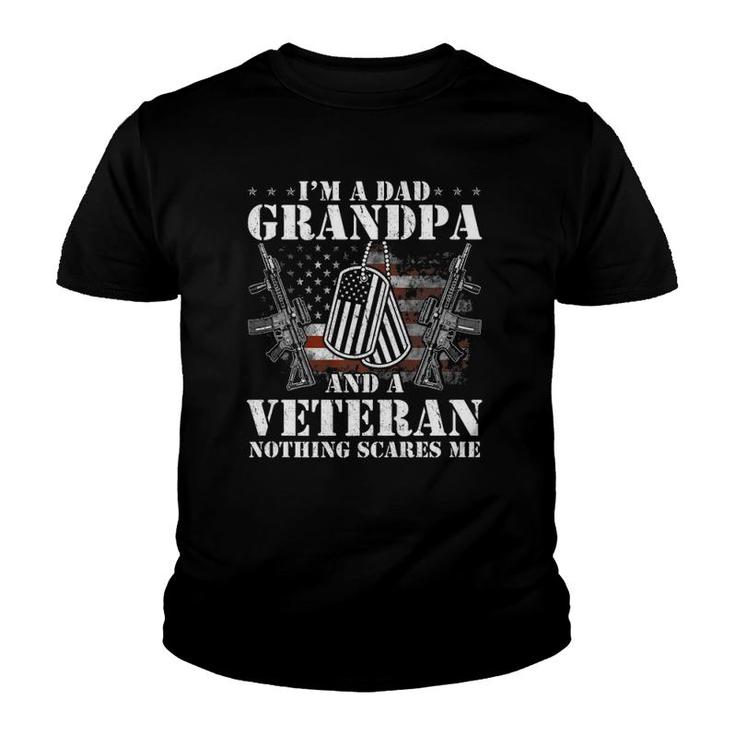 I'm A Dad Grandpa Veteran Father's Day S Premium Youth T-shirt