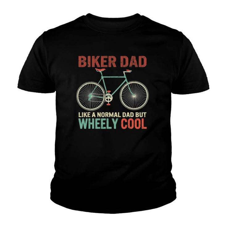 I'm Biker Dad Father's Day Wheely Cooler Bicycle Bike Cycling Youth T-shirt