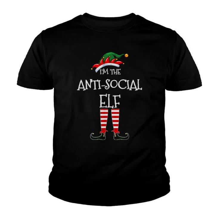 I'm The Antisocial Elf Matching Family Unique Group Xmas  Youth T-shirt
