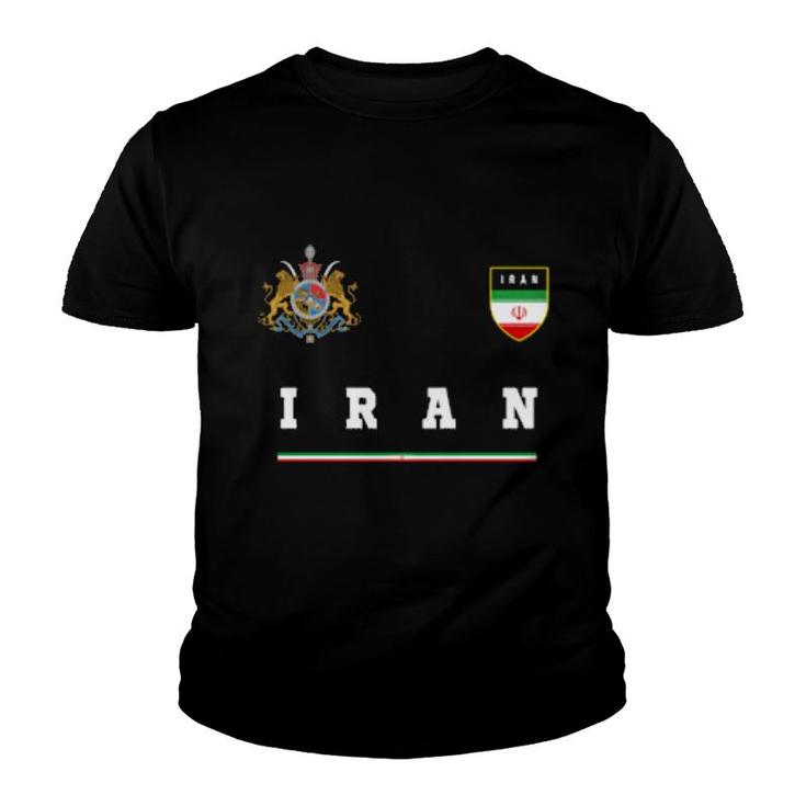 Iran Sportsoccer Jersey Iranian Flag Football  Youth T-shirt