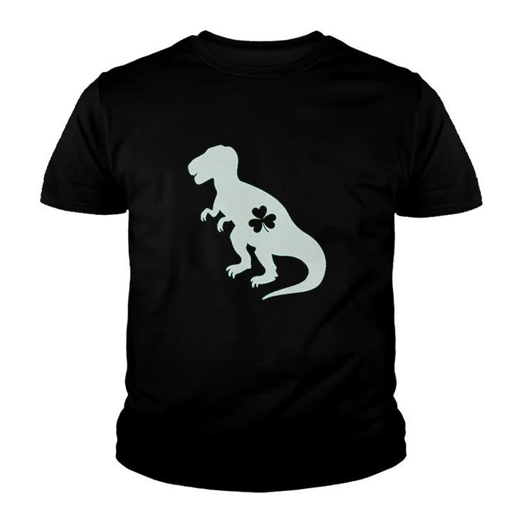 Irish Trex Dinosaur Clover St Patricks Day Gift Youth T-shirt
