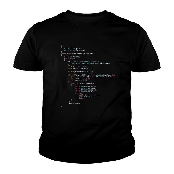 Is This The Real Life Coding Programming Youth T-shirt