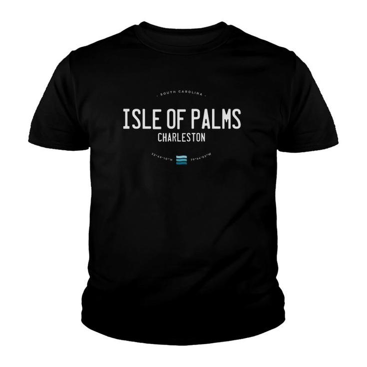Isle Of Palms Charleston South Carolina Beach Waves Youth T-shirt