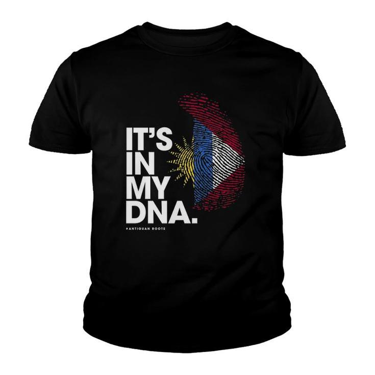 It's In My Dna Antigua & Barbuda Flag  Antiguan Roots  Youth T-shirt