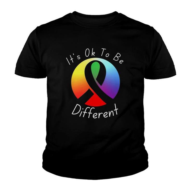 It's Ok To Be Different Cute Autism Awareness Gifts For Teachers And Students Youth T-shirt