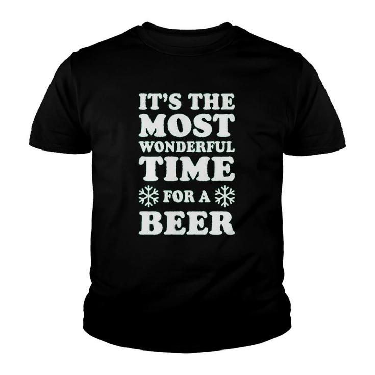 Its The Most Wonderful Time For A Beer Youth T-shirt