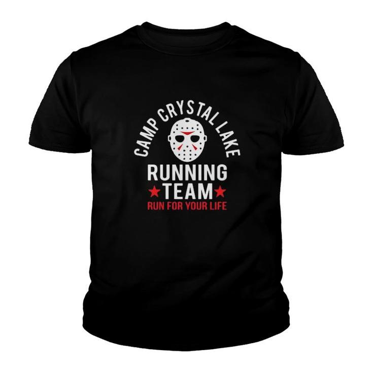 Jason Voorhees Camp Crystal Lake Running Team Run For Your Life  Youth T-shirt