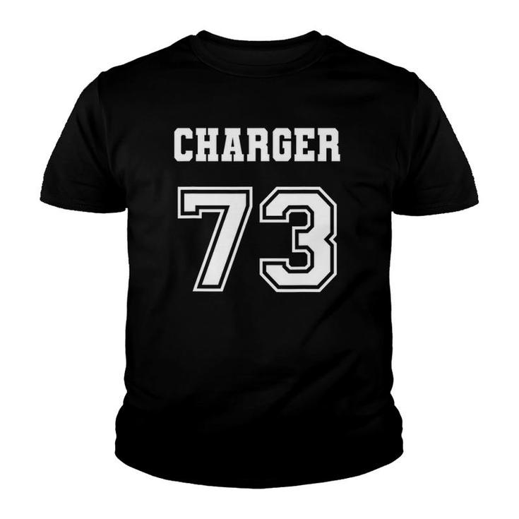 Jersey Style Charger 73 1973 Old School Classic Muscle Car Youth T-shirt