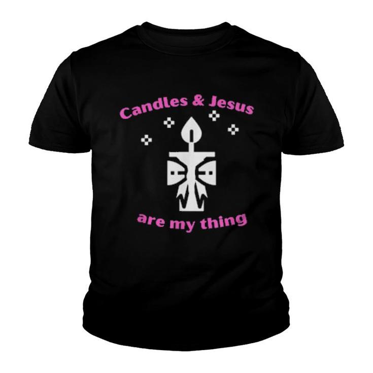Jesus Candle Making Making Candle Make  Youth T-shirt