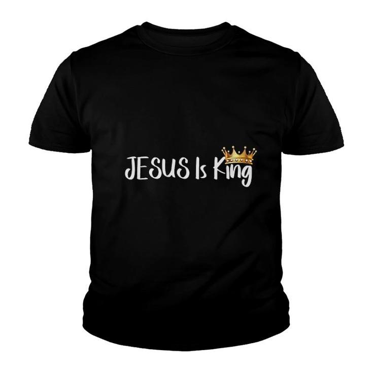 Jesus Is King Religious Christian Youth T-shirt