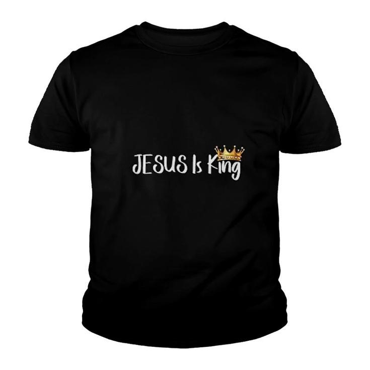 Jesus Is King Religious Christian Youth T-shirt