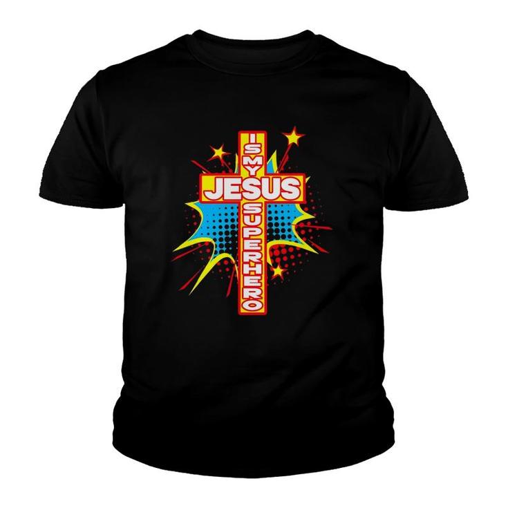 Jesus Is My Superhero Christian Youth T-shirt