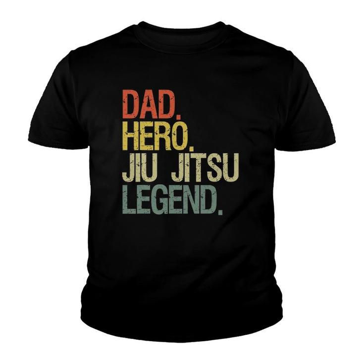 Jiu Jitsu Dad Hero Legend Vintage Retro Youth T-shirt