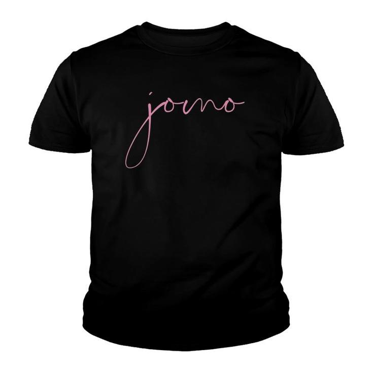 Jomo Pink Simple Text Gift Youth T-shirt