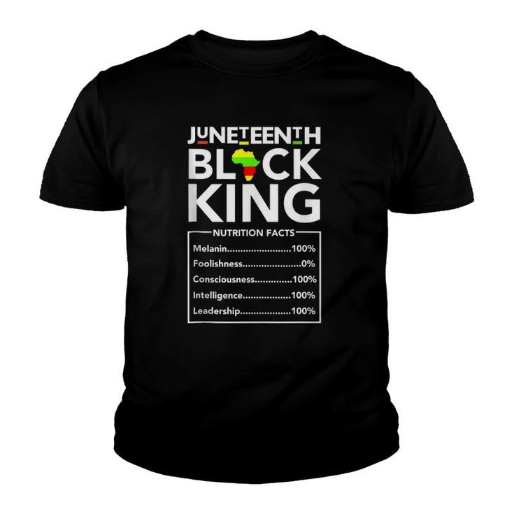Juneteenth Black King Melanin Dad Fathers Day Men Father Fun  Youth T-shirt