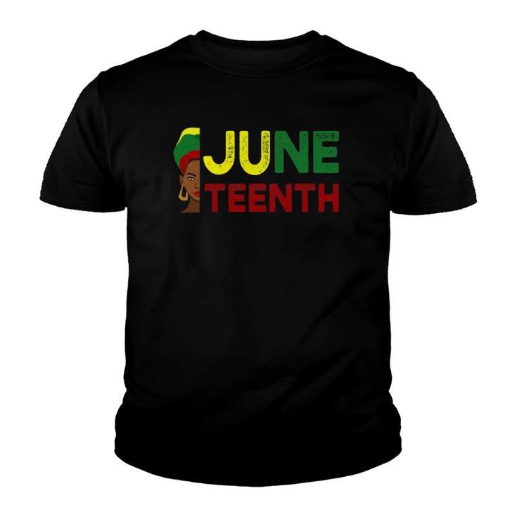 Juneteenth Black Women African American Independence Day Youth T-shirt