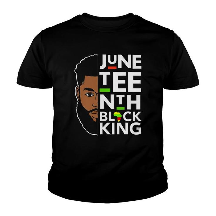 Juneteenth King Melanin Father Dad Men Son Brothers Boys Youth T-shirt