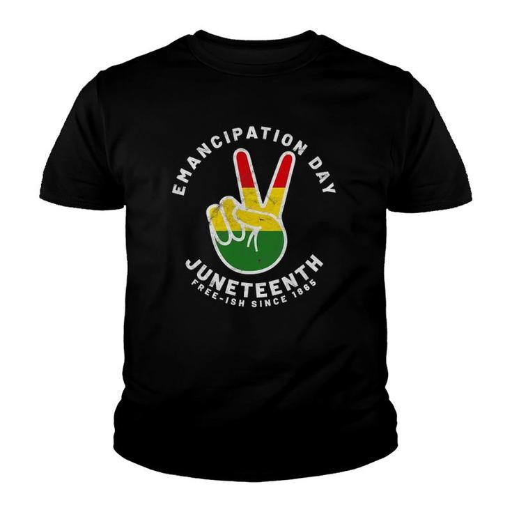Juneteenth Vintage Emancipation Day Peace Black Pride Youth T-shirt